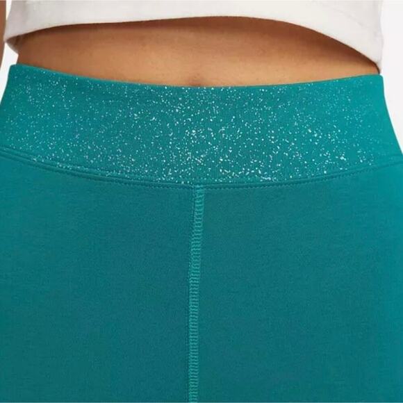 Nike Women Bright Spruce Stardust High-Waisted Leggings (DX6449-367) PLUS SZ 3X - Picture 3 of 9